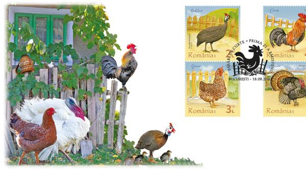 romfilatelia a lansat emisiunea pasari de curte