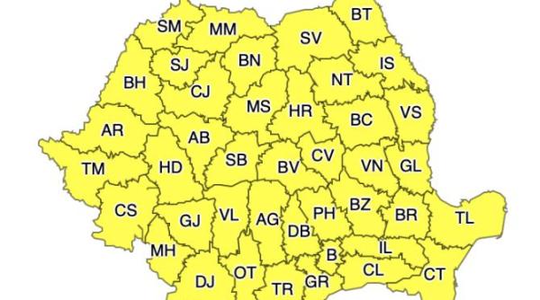 ultimul weekend din august 26 27 sub cod galben anm a emis alerta pentru toata tara