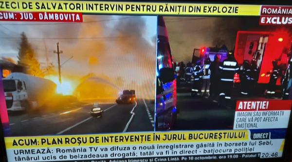 interventie cu roboti la incendiul de la statie gpl crevedia