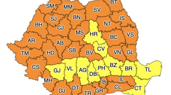 cod galben si cod portocaliu de canicula pentru toata tara se schimba vremea de marti