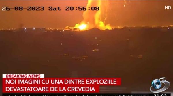 exploziiile de la statia gpl din crevedia surprinse pe camerele de supraveghere de la poligonul lui titi aur video in articol