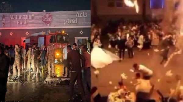 imagini socante de la o nunta din irak cel putin 100 de morti in urma unui incendiu video