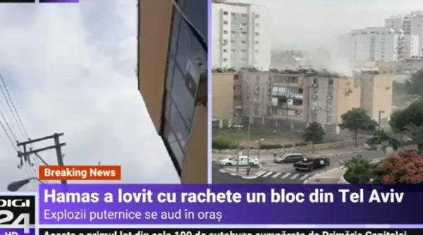 bloc din tel aviv lovit de rachetele hamas