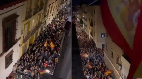 proteste violente in madrid manifestantii care protestau pasnic au fost gazati si batuti cu bastoane video
