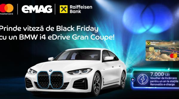 daca vei cumpara de pe emag de black friday 2023 poti castiga un bmw i4 edrive35 gran coupe