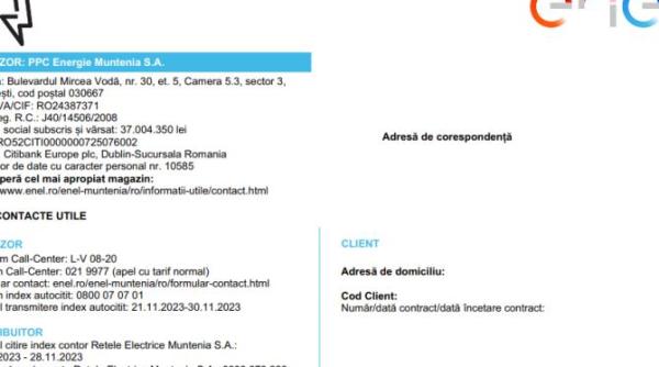 ppc fost enel noul format al facturilor de energie electrica