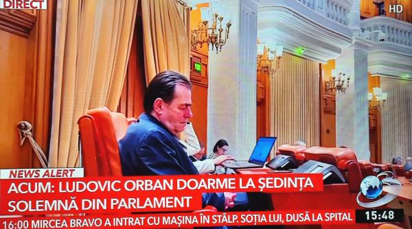 ludovic orban a adormit la sedinta solemna dedicata zilei nationale a romaniei