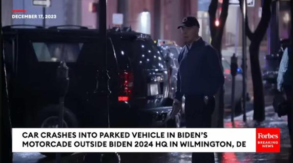 o masina a intrat in coloana oficiala a lui joe biden video foto