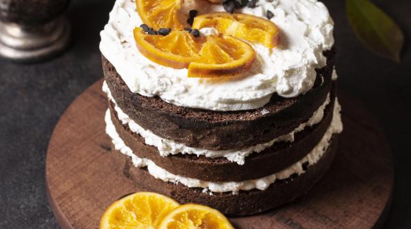 tort de iarna cu banane si portocale