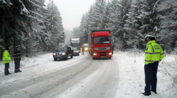 pasul gutai din maramures blocat de un copac cazut pe drum