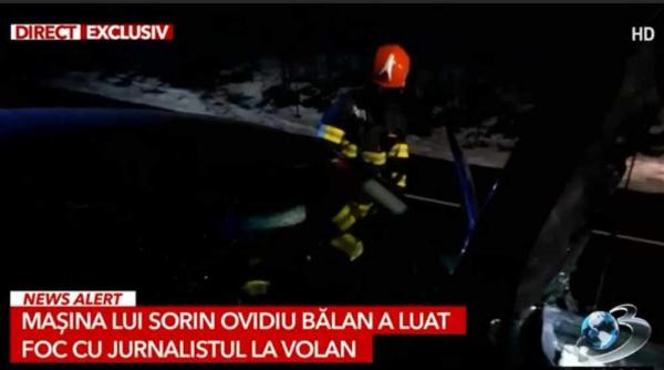 masina lui sorin ovidiu balan a luat foc in seara de revelion jurnalistul se afla la volan mai erau vreo 10 minute pana la 12 noaptea