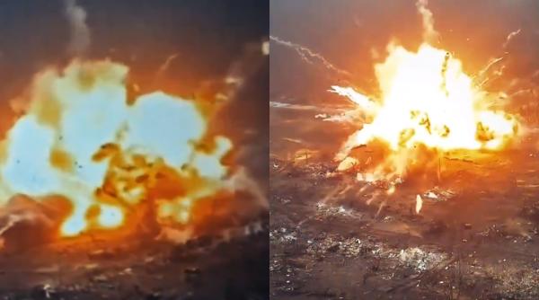 dronele ucrainene produc pagube serioase rusilor un tanc si un sistem de bombe termobarice au fost aruncate in aer video