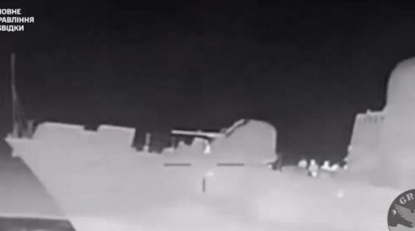 imagini din razboi fortele ucrainene anunta ca au distrus o nava ruseasca in lacul donuzlav video