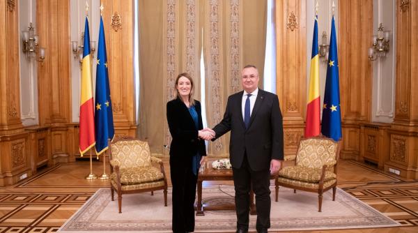 nicolae ciuca intalnire cu roberta metsola discutie despre adevarata miza a alegerilor europarlamentare din acest an foto