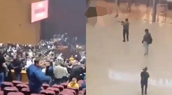mai multi barbati misteriosi imbracati la fel s au aflat in sala de concerte din moscova in timpul atacului si nu i au lasat pe oameni sa fuga video