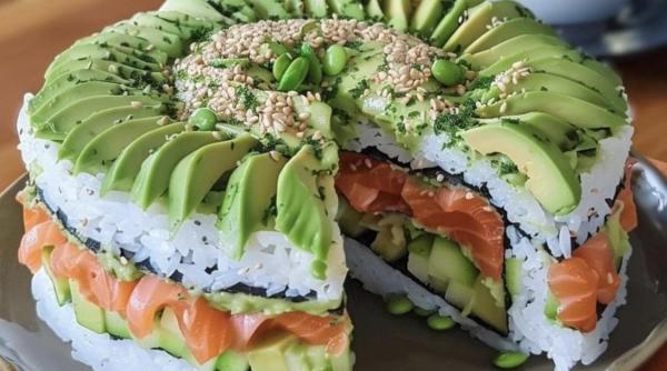 tort sushi reteta ca la case mari cum se prepara pas cu pas