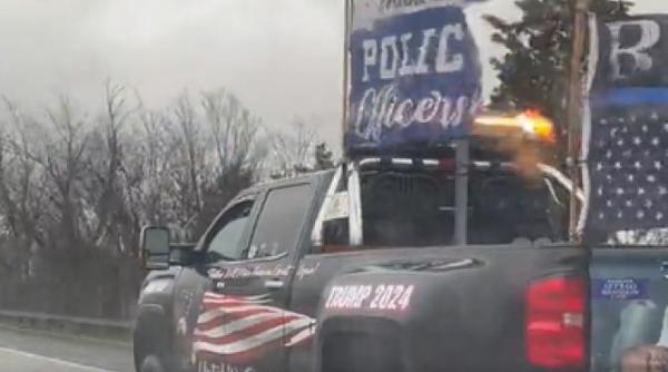 trump acuzat de incitare la violenta politica dupa ce a postat un video cu o imagine cu biden legat de o camioneta