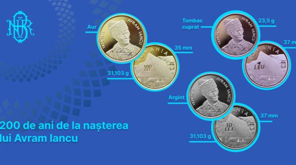 bnr lanseaza in circuitul numismatic monede din aur argint si tombac cuprat la 200 de ani de la nasterea lui avram iancu