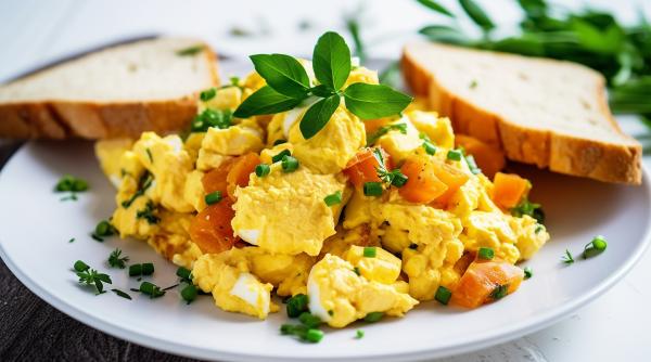 scrambled eggs de post reteta inedita