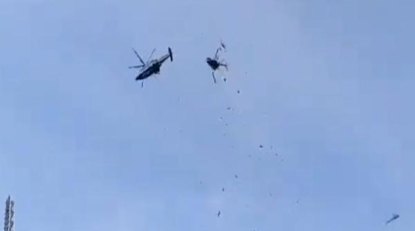 doua elicoptere s au ciocnit in timpul unei repetitii a marinei regale malaeziene zece persoane au murit video foto