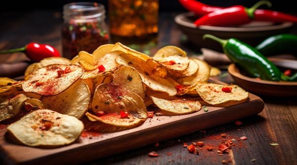 chips uri si cartofi picanti la cuptor retetele de post