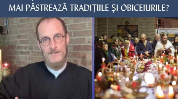 pastele romanilor din diaspora pastreaza oamenii traditiile parintele george valcu la departe de romania