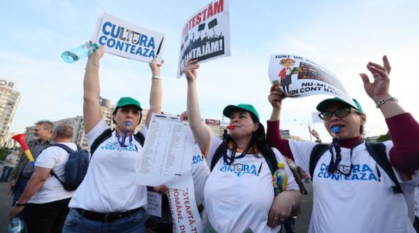protestul noapte in muzeele din romania in piata victoriei