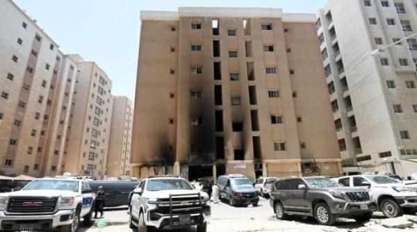 incendiu in kuweit cu cel putin 49 de decese flacarile au cuprins o cladire rezidentiala foto video