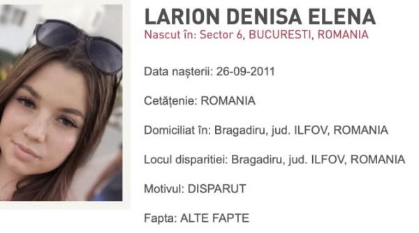 ro alert copil disparut din bragadiru denisa in varsta de 12 ani nu s a mai intors acasa foto