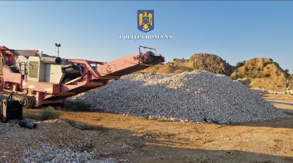 perchezitii intr un dosar de evaziune fiscala si activitati miniere fara licenta extractie de agregate minerale foto video