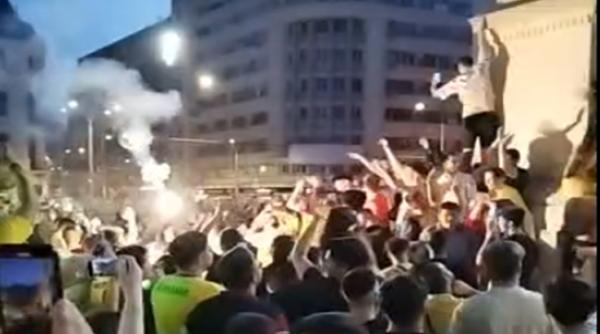 suporterii echipei nationale de fotbal sarbatoresc la universitate calificarea in optimile euro 2024