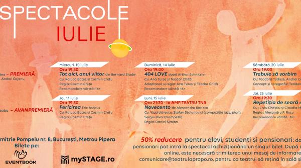 doua premiere si novecento la amfiteatru tnb teatrul apropo programul lunii iulie galerie foto