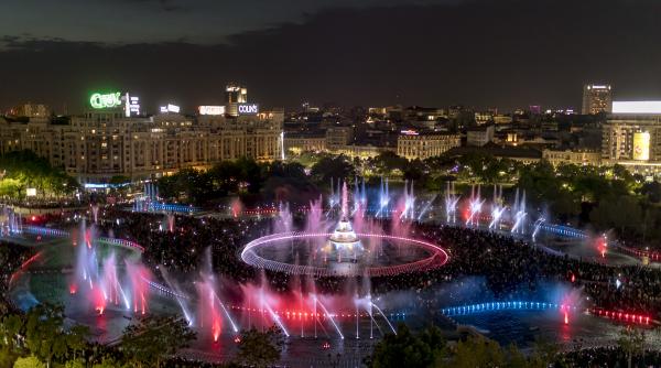 simfonia campionilor spectacolele de apa muzica si lumini de la fantanile urbane din 26 iulie