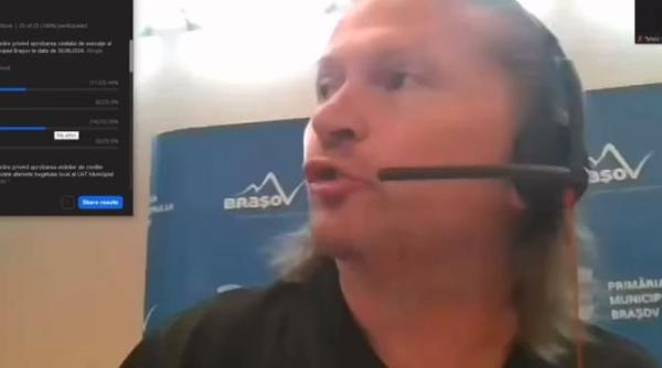 un consilier local usr al municipiului brasov isi injura colegii la finalul unei sedinte video