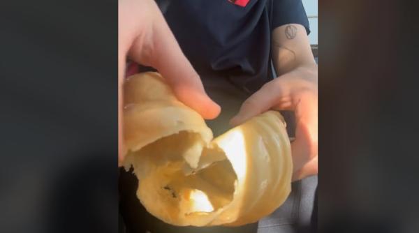 femeia care a comandat o lampa croissant si a primit un mic dejun am realizat ca lampa era comestibila cand au aparut furnicile