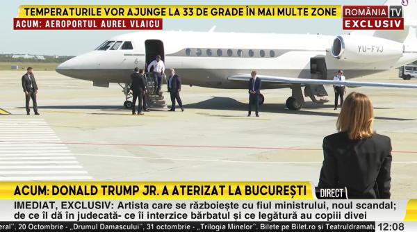 donald trump jr a ajuns in romania primele imagini