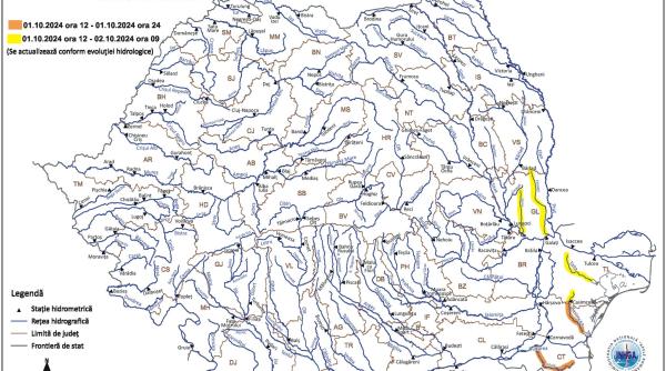 avertizari hidrologice pentru dobrogea si moldova cod galben si cod portocaliu pentru raurile din regiune