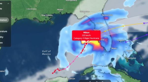 uraganul milton ameninta sa inunde coasta golfului din florida cu o furtuna devastatoare