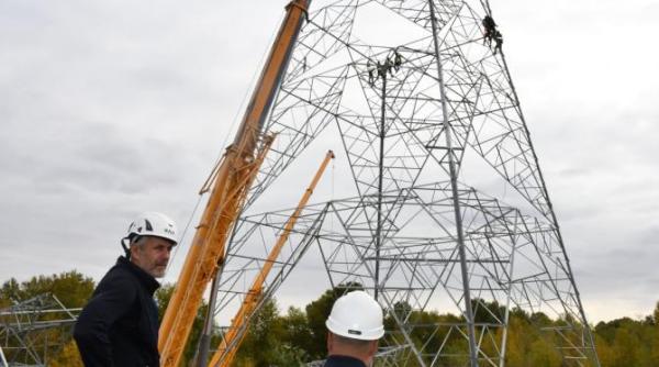 investitie lea 220kv la ostrovu mare lea de inalta tensiune aproape de finalizare