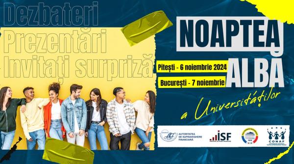 noaptea alba a universitatilor 2024 in 6 noiembrie in pitesti si 7 noiembrie in bucuresti program si speakeri