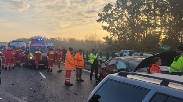 carambol pe autostrada a3 in prahova a fost activat planul rosu de interventie