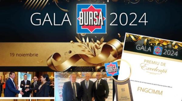 fngcimm a primit premiu de excelenta in cadrul galei bursa 2024