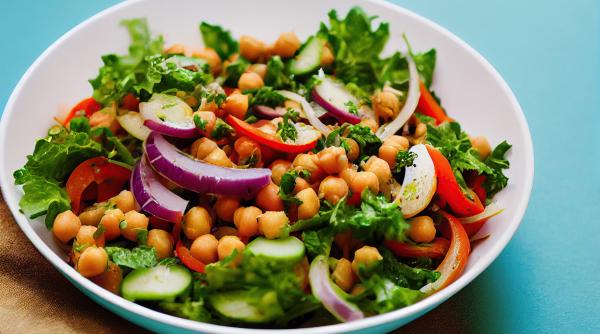 reteta de post salata calda de naut cu legume perfecta pentru postul craciunului