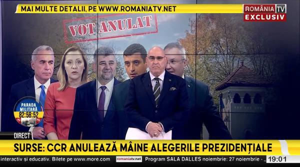 surse romania tv ccr anuleaza maine turul i se refac alegerile prezidentiale georgescu out pe modelul sosoaca