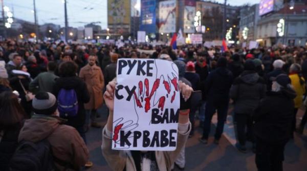 protestele continua in serbia mii de studenti cer dreptate pentru accidentul din novi sad