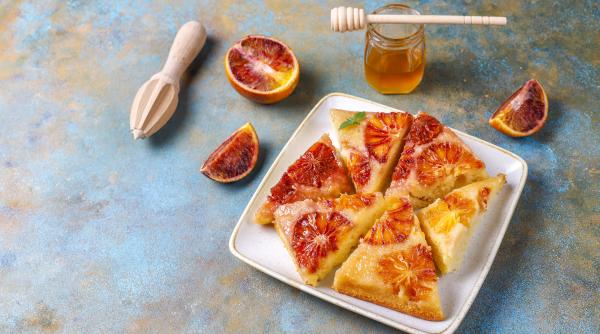 placinta cu portocala cu sos desert delicios pentru revelion