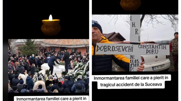familia care a murit in accidentul de la suceava condusa pe ultimul drum in sicrie albe