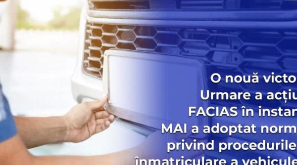 facias o noua victorie in instanta mai a adoptat normele privind procedurile de inmatriculare a vehiculelor