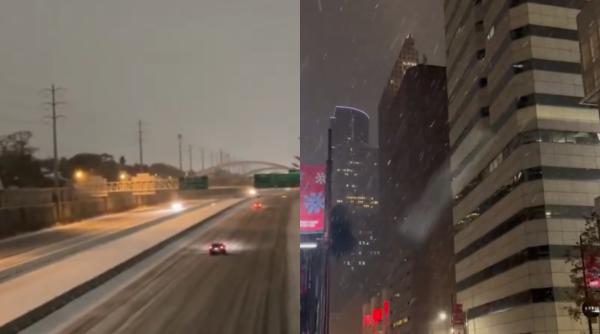 sudul sua lovit de o furtuna rara de iarna nu am mai vazut niciodata atat de multa zapada video