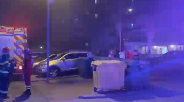 un incendiu puternic a izbucnit intr o parcare subterana din ilfov